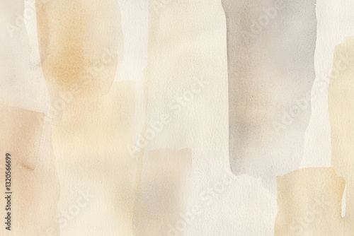 Soft Beige Watercolor Background in Neutral Tones ,Abstract beige watercolor painting with grunge brush in earth tone color, watercolor paper texture background,Scratched bright red paint