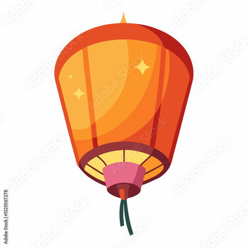 floating sky lantern with a gentle glow