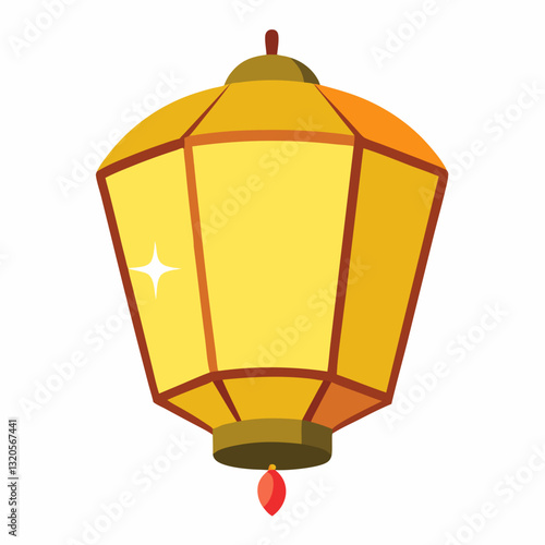 floating sky lantern with a gentle glow
