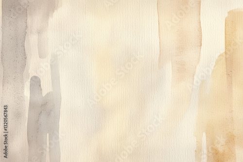 Soft Beige Watercolor Background in Neutral Tones ,Abstract beige watercolor painting with grunge brush in earth tone color, watercolor paper texture background,Scratched bright red paint