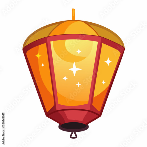 floating sky lantern with a gentle glow