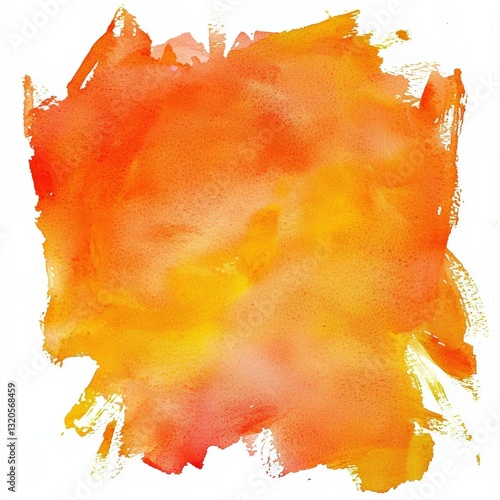 Abstract artistic bright orange watercolor background texture