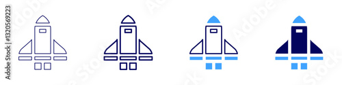 Spacewalk activity​ icon in 4 different styles. Thin Line, Line, Bold Line, Duotone. Duotone style. Editable stroke