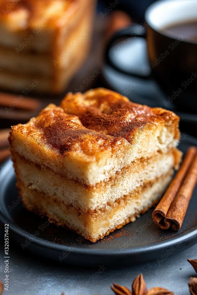 Deliciously spiced zucchini bread slice paired with a warm cup of tea for a cozy afternoon treat Deliciously spiced zucchini bread slice paired with a warm cup of tea for a cozy afternoon treat