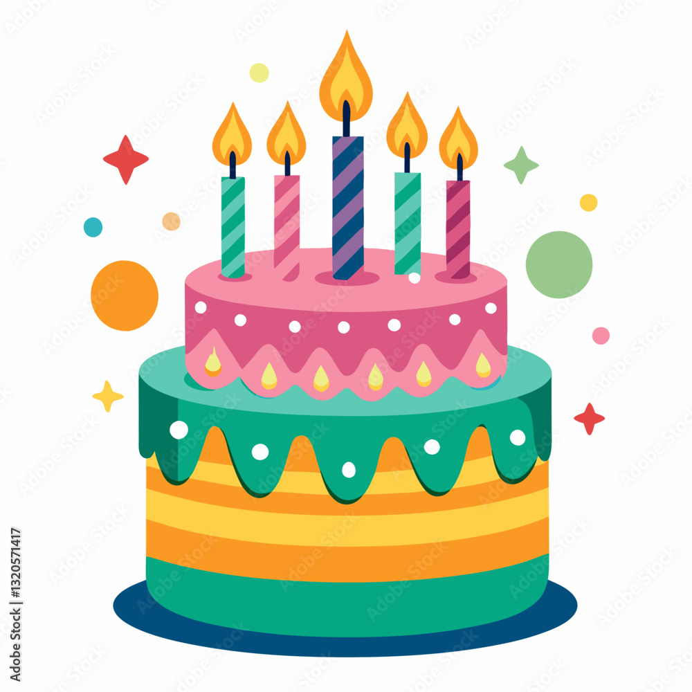 festive cake topper with sparkling candles festive cake topper with sparkling candles