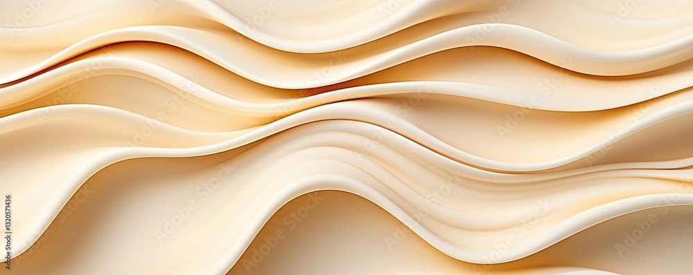 Obraz premium Abstract concept art background idea. Abstract texture with smooth, flowing waves in a soft, beige tone.