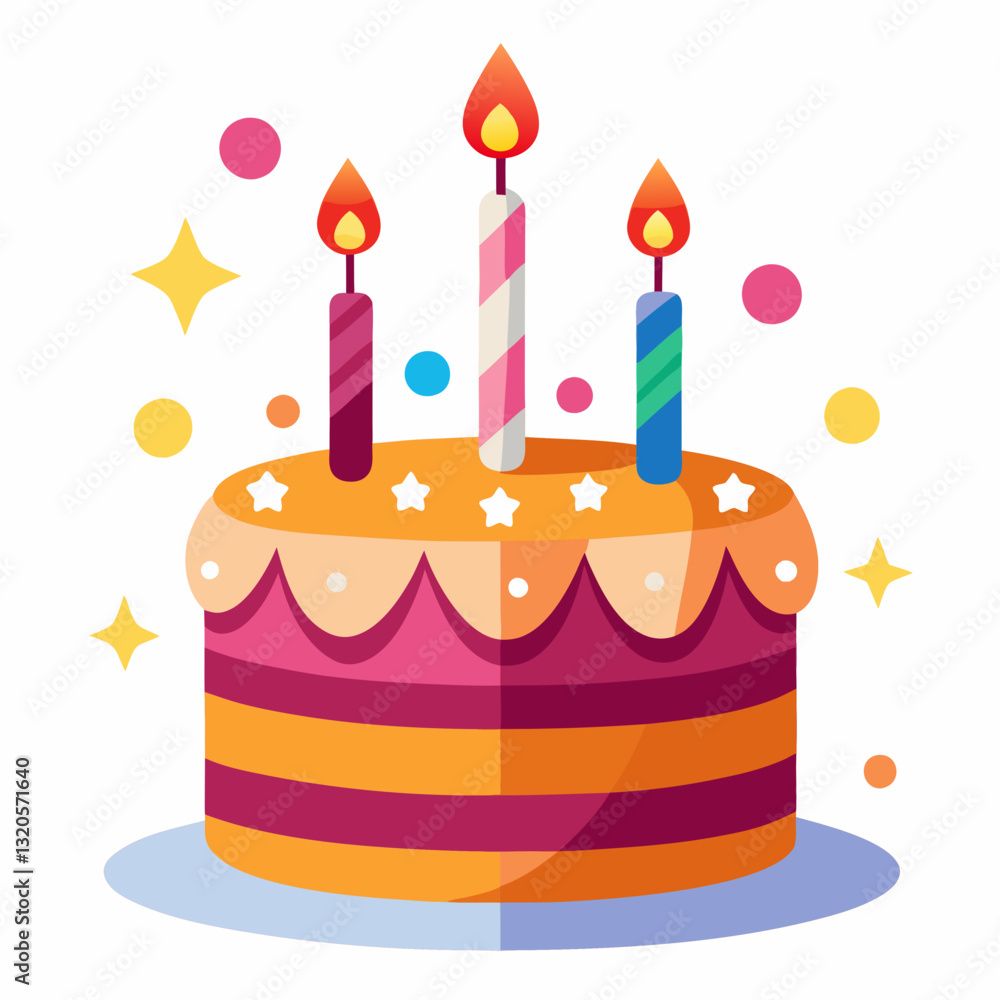 festive cake topper with sparkling candles festive cake topper with sparkling candles