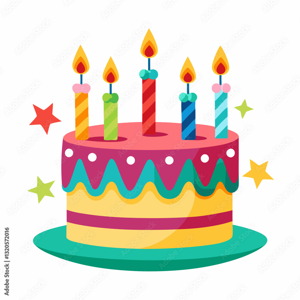 festive cake topper with sparkling candles festive cake topper with sparkling candles