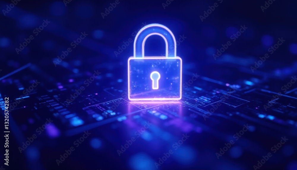 holographic padlock symbol holographic padlock symbol