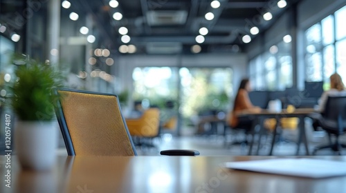 Wallpaper Mural A modern office interior showing focus and blurred background elements Torontodigital.ca