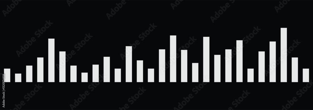 Sound wave icon. Podcast voice sound waves and music audio soundwave for message, vector templates. Audio signal lines. Music wave icon. Sonar or radar sound waves Radio waves. Waveform pattern. Sound wave icon. Podcast voice sound waves and music audio soundwave for message, vector templates. Audio signal lines. Music wave icon. Sonar or radar sound waves Radio waves. Waveform pattern.