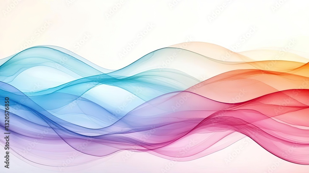 Fototapeta premium Digital watercolor painting abstract background concept. Colorful wave patterns create a dynamic and artistic visual experience.