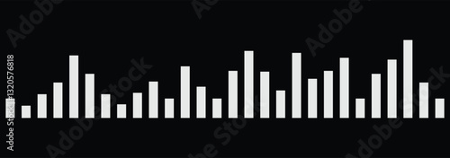 Sound wave icon. Podcast voice sound waves and music audio soundwave for message, vector templates. Audio signal lines. Music wave icon. Sonar or radar sound waves Radio waves. Waveform pattern. 