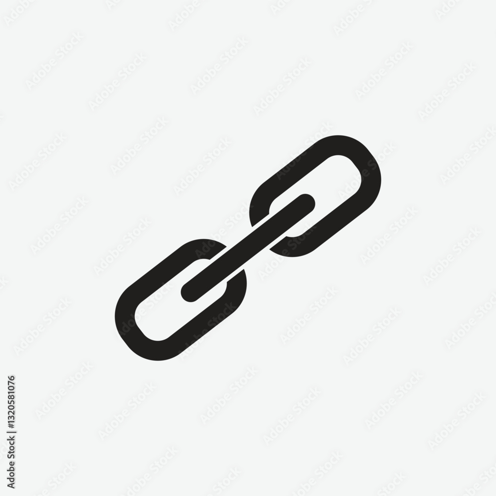 Chain link icon vector logo design template flat style illustration Chain link icon vector logo design template flat style illustration