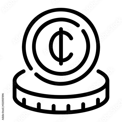 cent Line Icon