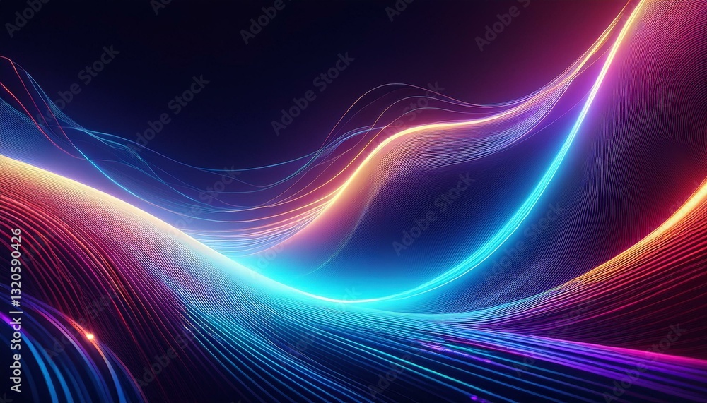 abstract art of technological flowing light abstract art of technological flowing light