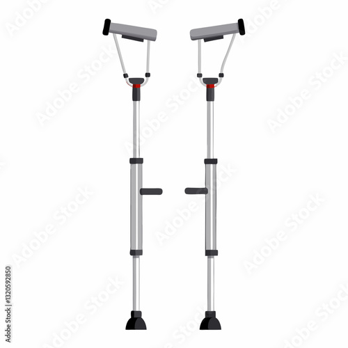 aluminum crutches with adjustable height settings