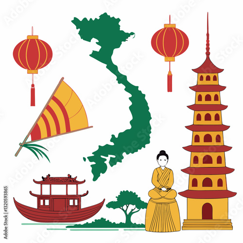 Iconic landmarks and symbols showcase vibrant culture of Vietnam