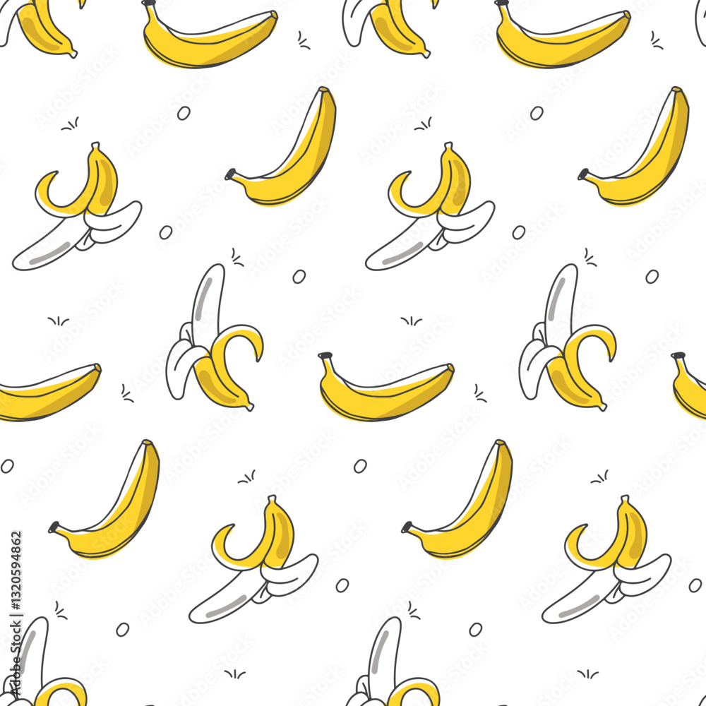 banana seamless pattern design white background banana seamless pattern design white background