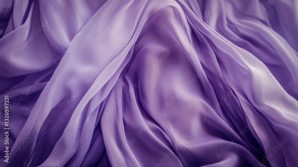 Obraz premium Close-up of soft lavender silk.