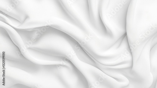 Wallpaper Mural White Fabric Draped Soft Waves Elegant Texture Background Torontodigital.ca