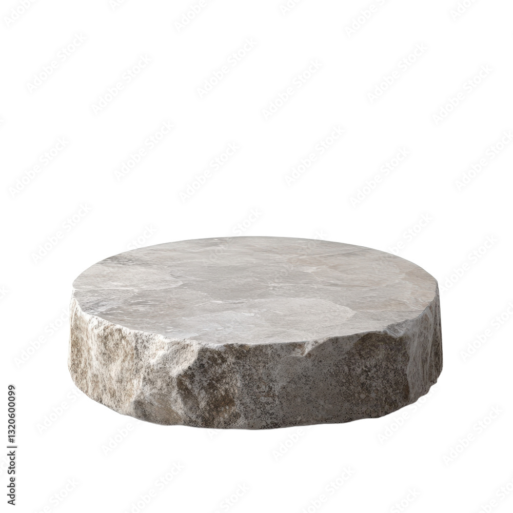 Fototapeta premium Stone podium against a transparent background Ideal for showcasing products or highlighting objects in digital displays enhancing visual appeal