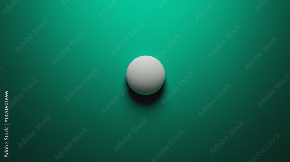 Minimalist White Sphere on Emerald Green Background for Simple Graphic Design Minimalist White Sphere on Emerald Green Background for Simple Graphic Design