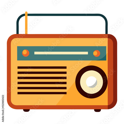 retro radio vector illustration