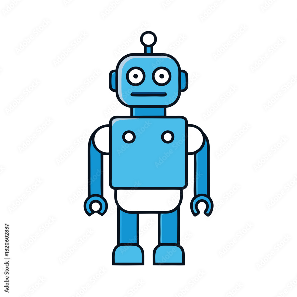 blue robot with blank sign blue robot with blank sign
