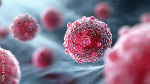 A high-detail image of a pathogen cell under microscope analysis related to cancer research and crispr gene targeting