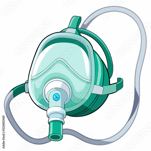 transparent oxygen mask with adjustable straps