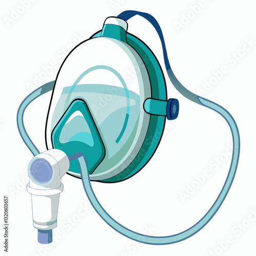 transparent oxygen mask with adjustable straps