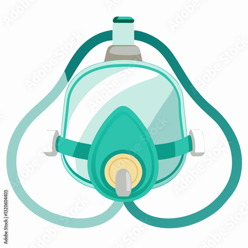 transparent oxygen mask with adjustable straps