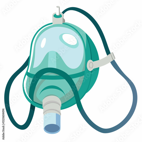 transparent oxygen mask with adjustable straps