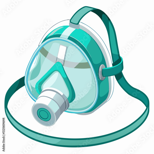 transparent oxygen mask with adjustable straps