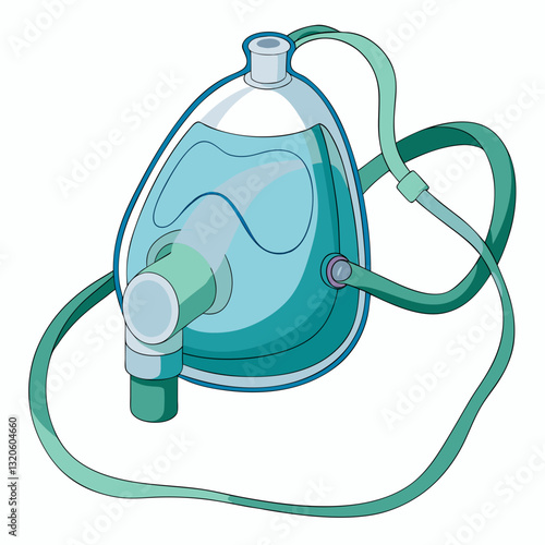 transparent oxygen mask with adjustable straps