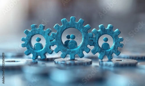 Collaborative business strategy office environment digital graphic