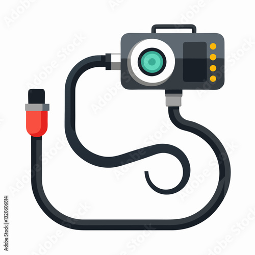 endoscope camera with a flexible insertion tube 