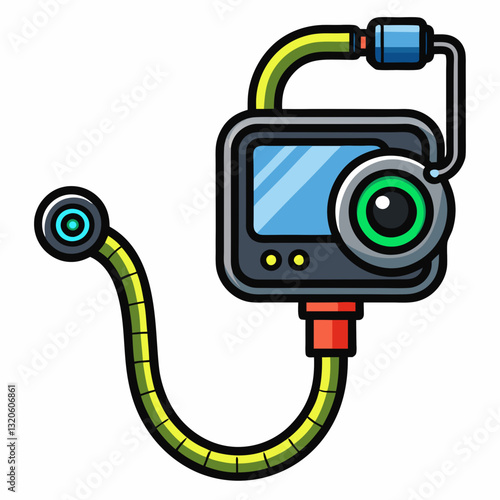 endoscope camera with a flexible insertion tube 