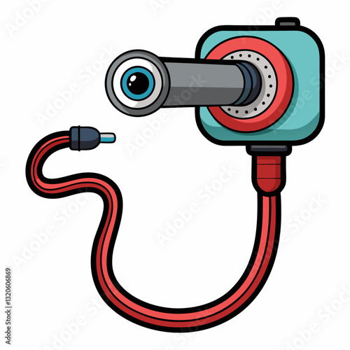 endoscope camera with a flexible insertion tube 