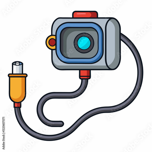 endoscope camera with a flexible insertion tube 