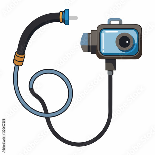 endoscope camera with a flexible insertion tube 