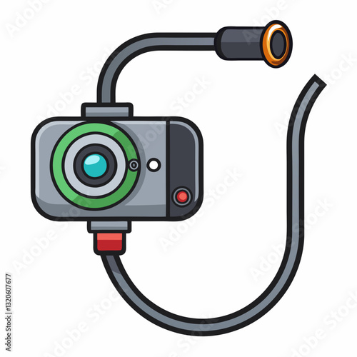 endoscope camera with a flexible insertion tube 
