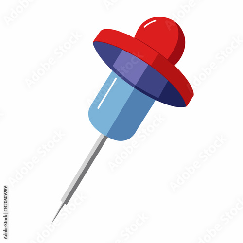 hypodermic needle wearing a cap