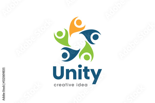 Creative Unity Concept Logo Design Template