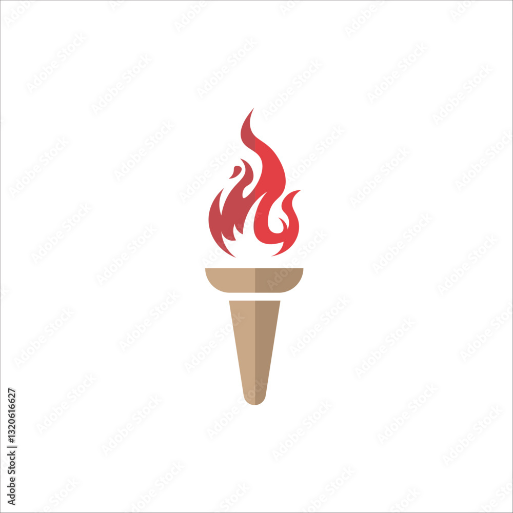 single icon vector fire torch illustration single icon vector fire torch illustration