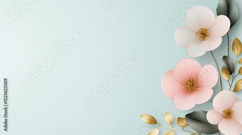 Floral illustration abstract background idea. Elegant floral design with soft colors perfect for backgrounds and decorations.
