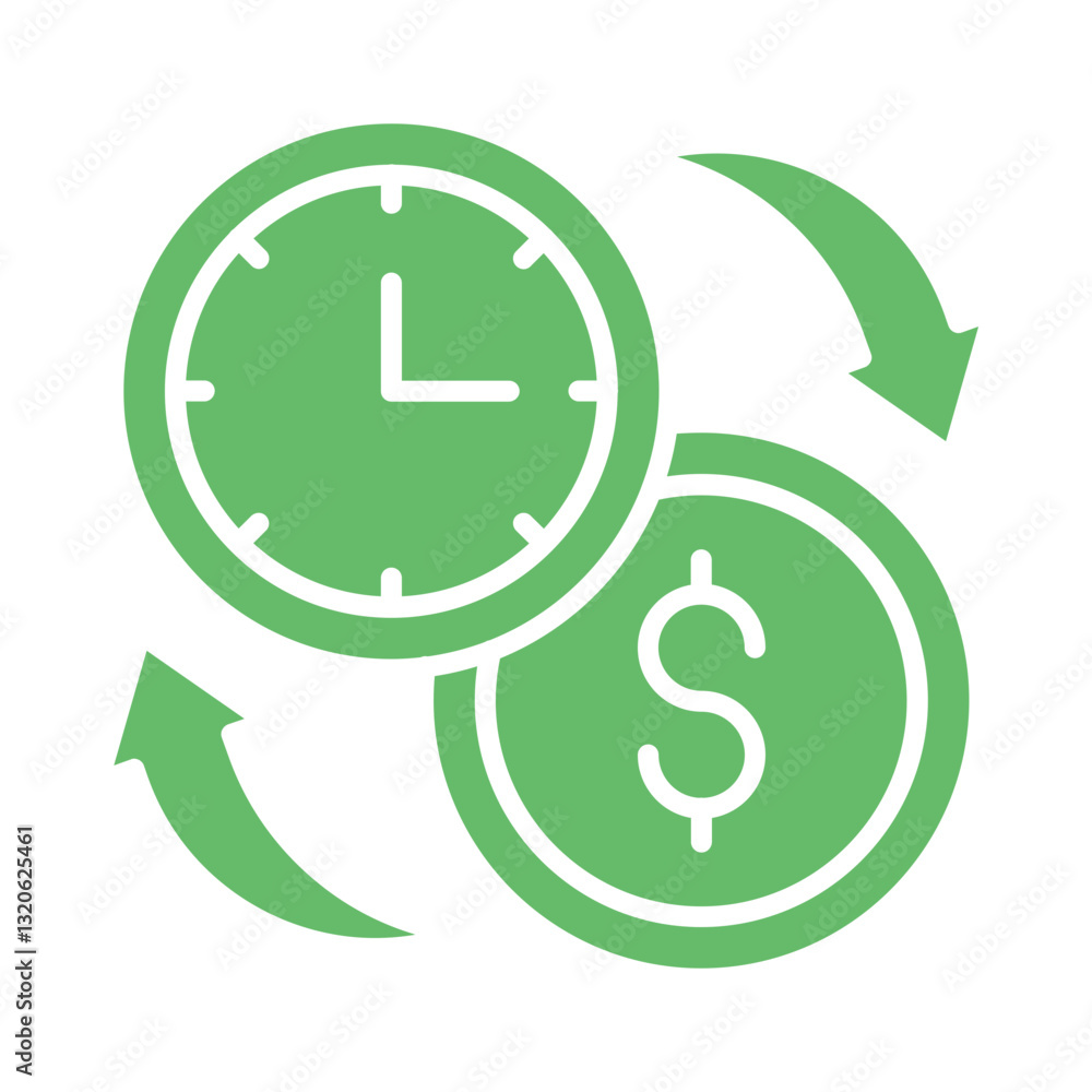 Time Is Money Icon Time Is Money Icon