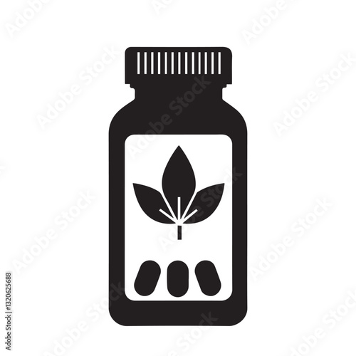 Homeopathy bottle vector