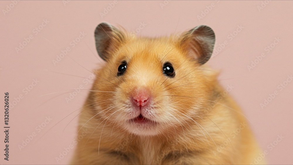 Golden hamster with curious expression Golden hamster with curious expression